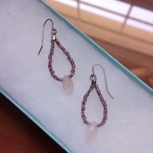Teardrop beaded earrings